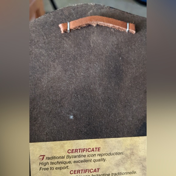 Religious Jesus Icon with Gold and Red Accents. Made in Greece. - Picture 5 of 8